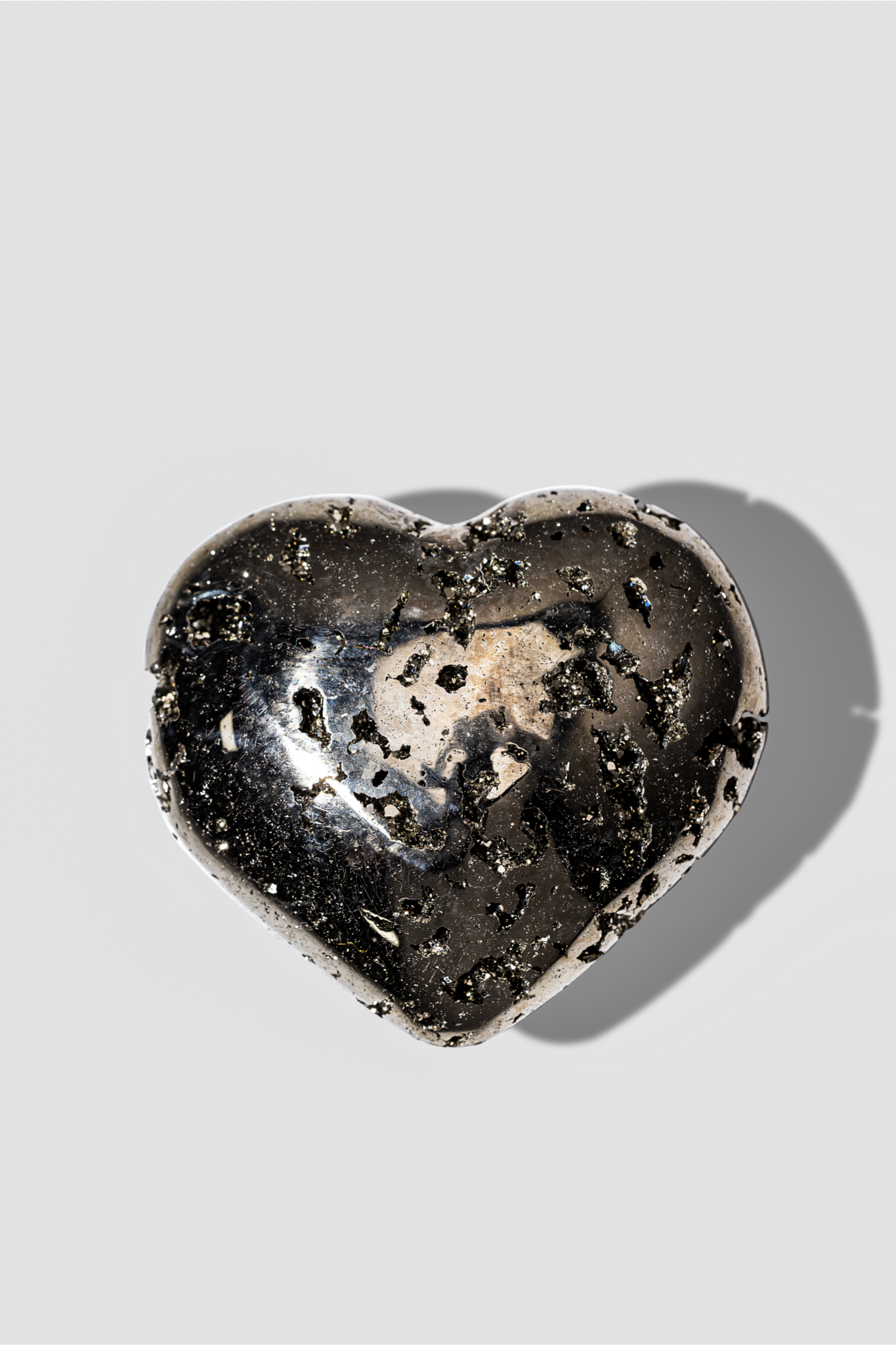 Genuine natural pyrite heart crystal